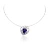 Image 1 : 14KT Two-Tone Gold 10.88ct Tanzanite and Diamond Pendant With Chain