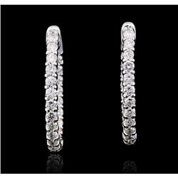 14KT White Gold 2.51ctw Diamond Earrings