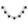 Image 2 : 14KT White Gold 13.78ctw Sapphire and Diamond Necklace