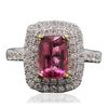 Image 1 : 14KT Two-Tone Gold 1.92ct Tourmaline and Diamond Ring