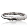 Image 2 : 14KT White Gold 3.44ctw Diamond Bangle Bracelet