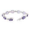 Image 3 : 14KT Two-Tone Gold 25.74ctw Tanzanite and Diamond Bracelet