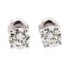 Image 1 : 14KT White Gold 1.22ctw Diamond Solitaire Earrings
