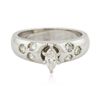 Image 1 : 14KT White Gold 0.26ct Marquise Cut Diamond Ring A10270