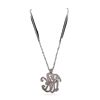 Image 2 : 14KT White Gold 4.50ctw Diamond Monogram Pendant With Chain