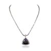 Image 1 : 14KT White Gold 46.34ct GIA Certified Tanzanite and Diamond Pendant With Chain