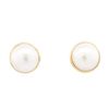 Image 1 : 14KT Yellow Gold Pearl and Diamond Jewelry Suite