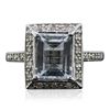 Image 1 : 14KT White Gold 2.73ct Aquamarine and Diamond Ring