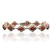 Image 1 : 14KT White Gold 4.50ctw Orange Sapphire and Diamond Bracelet