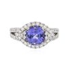 Image 1 : 18KT White Gold 2.55ct Tanzanite and Diamond Ring