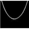 Image 2 : 14KT White Gold 10.86ctw Diamond Necklace