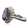 Image 2 : 14KT White Gold 7.13ct Sapphire and Diamond Ring