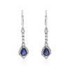Image 1 : 18KT White Gold 2.08ctw Sapphire and Diamond Earrings