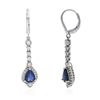 Image 2 : 18KT White Gold 2.08ctw Sapphire and Diamond Earrings