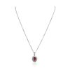 Image 2 : 14KT White Gold 1.66ct Tourmaline and Diamond Pendant