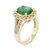 Image 3 : 14KT Yellow Gold 1.89ct Emerald and Diamond Ring