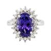 Image 1 : 14KT White Gold 5.44ct Tanzanite and Diamond Ring
