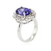 Image 3 : 14KT White Gold 5.44ct Tanzanite and Diamond Ring