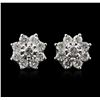 Image 1 : 14KT White Gold 1.78ctw Diamond Earrings