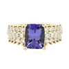 Image 1 : 14KT Yellow Gold 2.47ct Tanzanite and Diamond Ring