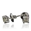 Image 2 : 14KT White Gold 0.60ctw Diamond Stud Earrings