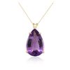 Image 2 : 14KT Yellow Gold 10.00ct Amethyst Pendant With Chain