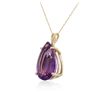 Image 3 : 14KT Yellow Gold 10.00ct Amethyst Pendant With Chain