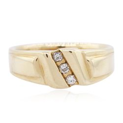 14KT Yellow Gold 0.10ctw Diamond Ring