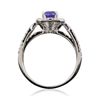 Image 3 : 14KT White Gold 0.67ct Tanzanite and Diamond Ring