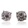 Image 1 : 14KT White Gold 1.22ctw Diamond Solitaire Earrings
