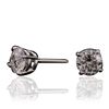 Image 2 : 14KT White Gold 1.22ctw Diamond Solitaire Earrings