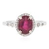 Image 1 : 14KT White Gold 2.07ct Ruby and Diamond Ring