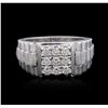 Image 1 : 14KT White Gold 0.51ctw Diamond Ring