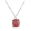 Image 1 : 14KT White Gold 11.63ct Ruby and Diamond Pendant and Chain