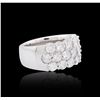 Image 2 : 14KT White Gold 2.98ctw Diamond Ring