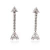Image 1 : 14KT White Gold 0.84ctw Diamond Earrings