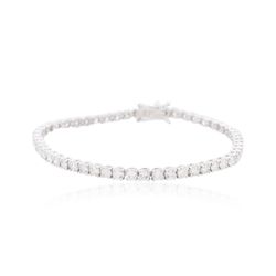 18KT White Gold 5.78ctw Diamond Tennis Bracelet