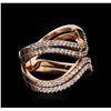 Image 2 : 18KT Rose Gold 0.90ctw Diamond Ring