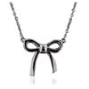 Image 1 : 14KT White Gold Bow Necklace