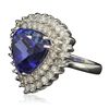 Image 2 : 14KT White Gold 12.10ct GIA Cert Tanzanite and Diamond Ring
