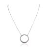 Image 2 : 18KT White Gold 1.35ctw Diamond Pendant With Chain