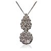 Image 2 : 14KT White Gold 0.10ctw Diamond Pendant With Chain