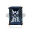 Image 1 : 14KT Two-Tone Gold 27.36ct Topaz and Diamond Ring