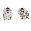 Image 1 : 14KT White Gold 1.00ctw Diamond Solitaire Earrings