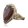 Image 2 : 14KT Yellow Gold 13.96ct Ruby and Diamond Ring