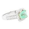 Image 2 : 14KT Two-Tone Gold 2.74ct Emerald and Diamond Ring
