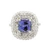 Image 1 : 14KT White Gold 3.08ct Tanzanite and Diamond Ring