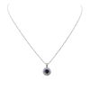Image 1 : 14KT White Gold 1.22ct Tanzanite and Diamond Pendant With Chain