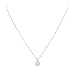 14KT White Gold 0.94ctw Diamond Pendant With Chain