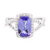 Image 1 : 14KT White Gold 1.97ct Tanzanite and Diamond Ring